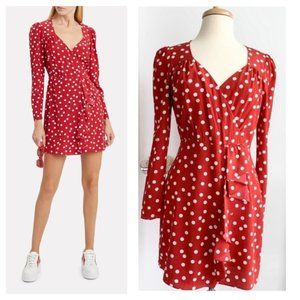 INTERMIX Florence Red Polka Dot Dress - Size 4 NWT